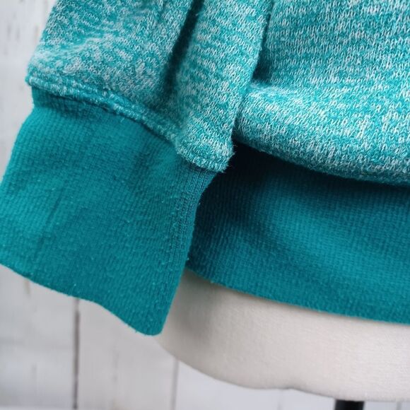‼️final must bundle‼️ Guess Sweatshirt Pullover Heather Teal Green Quarter Zip - Picture 7 of 12